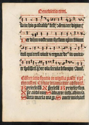 Consecratio fontis in vigilia pasce et penthecostes ...