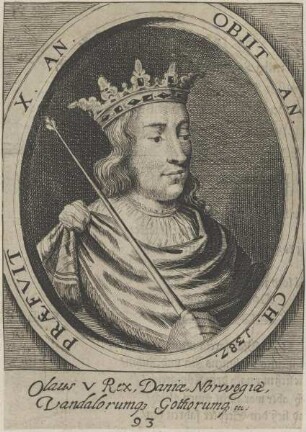 Bildnis Olaf Hakonsson V., König von Dänemark