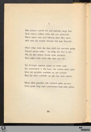 L: Wie schwer wandr ich auf meinem wege fort
