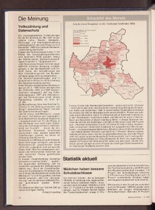 Anteile älterer Einwohner in den Hamburger Stadtteilen 1985