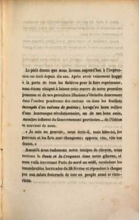 Le doute et la croyance : Drame en un acte, en vers. Par J. M. Cournier. Représenté au second Théâtre-Français, le 19 août 1848