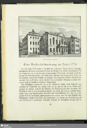 Eine Geisterbeschwörung im Jahre 1774