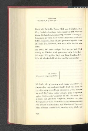 An Herder Wandsbeck, den 15. Februar 1780