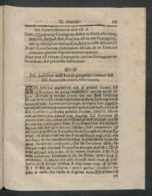 XII. Iudicium auff das so genannte Examen der IIX. Rationum, contra Assertionem.