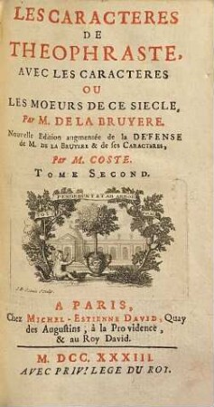 Les caractères de Théophraste, 2