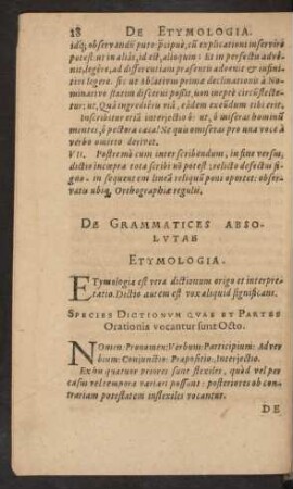 De Grammatices Absolvtae Etymologia.