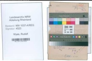 Entnazifizierung Rudolf Wyes , geb. 06.04.1905 (Beamter)