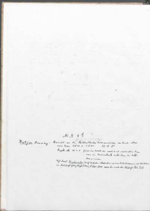 Abtheilung I. Handschriften literarischen und bibliographischen Inhalts. [K.B. 1 - 10y]