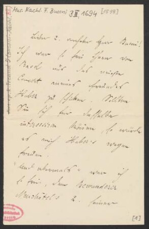 Brief an Ferruccio Busoni : 28.02.1899