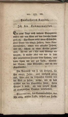 Fünfzehntes Kapitel. Ich bin Kammermusikus – Sechzehntes Kapitel. In welchem ein Traum vorkommt