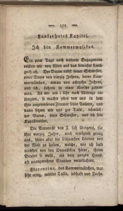 Fünfzehntes Kapitel. Ich bin Kammermusikus – Sechzehntes Kapitel. In welchem ein Traum vorkommt