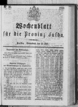 Nr. 30, Ausgabe vom 23. Juli 1859