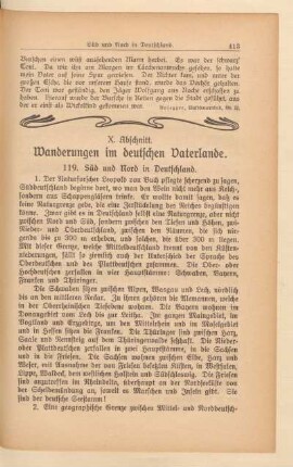 X. Abschnitt. Wanderungen im deutschen Vaterlande