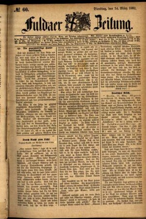 Ausgabe vom Dienstag, den 14. März 1882.