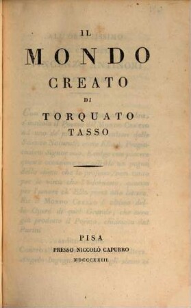 Il mondo creato