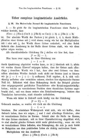 Ueber complexe longimetrische Ausdrücke.
