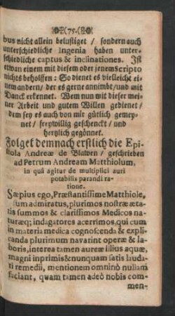 Folget demnach erstlich die Epistola Andreae de Blawen ...