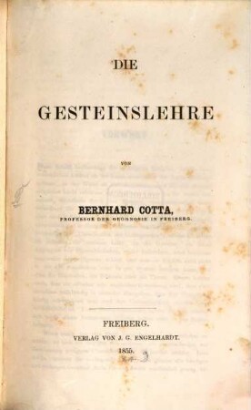 Die Gesteinslehre