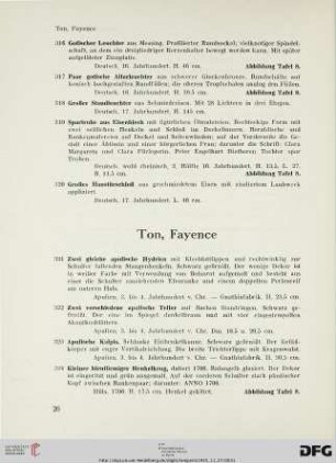 Ton, Fayence (Nr. 321-359)