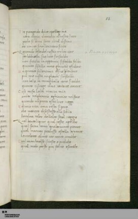[Buonaccorso da Montemagno]: 12 Sonette