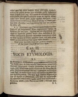 Cap. II. De Vocis Etymologia