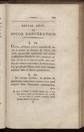 Sectio XXIX. De Succo Pancreatico