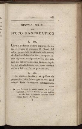 Sectio XXIX. De Succo Pancreatico