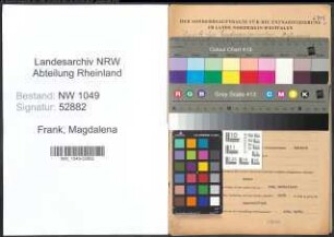 Entnazifizierung Magdalena Frank , geb. 08.04.1896 ()