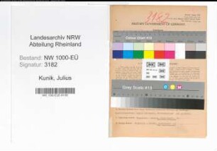 Entnazifizierung Julius Kunik, geb. 18.03.1881 (Stadtamtmann)