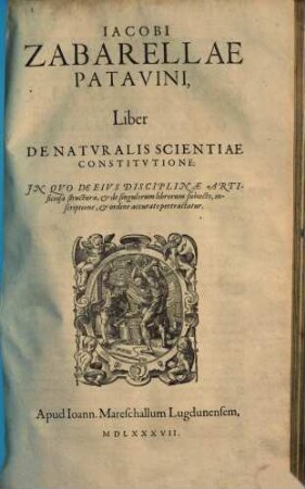Opera, 5. Liber de naturalis scientiae constitutione