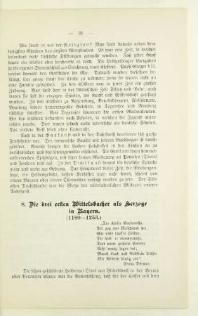 8. Die drei ersten Wittelsbacher als Herzoge in Bayern