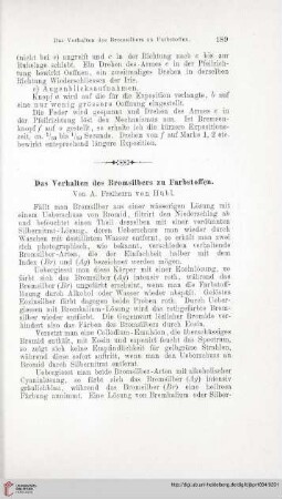 Das Verhalten des Bromsilbers zu Farbstoffen