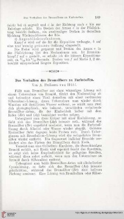 Das Verhalten des Bromsilbers zu Farbstoffen