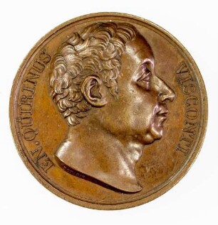 Medaille auf den Tod des Archäologen Ennious Quirinous Visconti