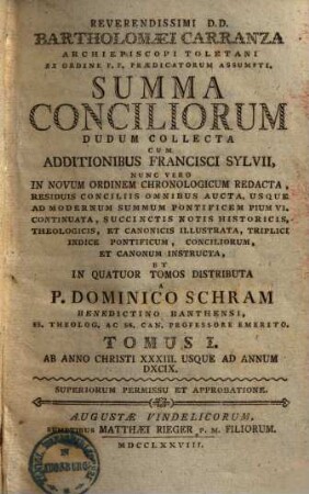 Summa conciliorum : dudum collecta. 1