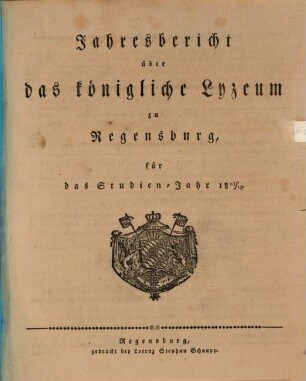 Jahres-Bericht. 1818/19