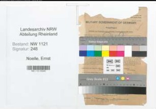 Entnazifizierung Ernst Noelle , geb. 29.05.1901 (Prokurist)