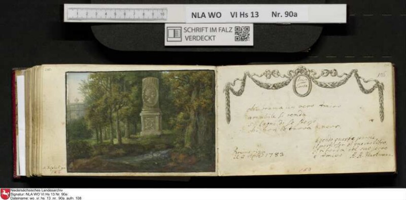 Stammbuch des Ernst Philipp Ludwig Zellmann (1763-1795) aus
                           Braunschweig