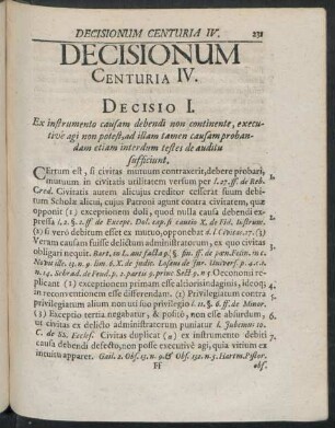 Decisionum Centuria IV