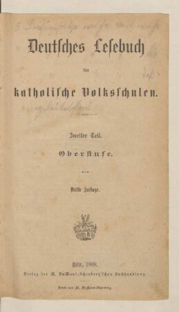 Teil 2 = Oberstufe, [Schülerband]: [Teil 2 = Oberstufe, [Schülerband]]