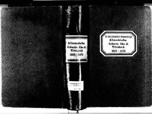 Allmendshofen, Donaueschingen VS; Katholische Gemeinde: Standesbuch 1810-1870