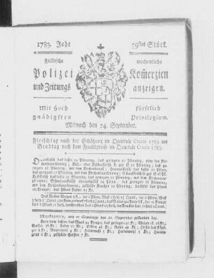 39tes Stück., Ausgabe vom 24. September 1783