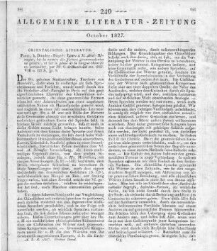 Humboldt, W.: Lettre à M. Abel-Rémusat, sur la nature des formes grammaticales en général, et sur le génie de la langue Chinoise en particulier. Paris: Dondé-Dupré 1827