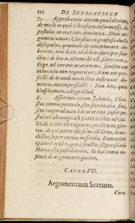 Caput VII. Argumentum Sextum.
