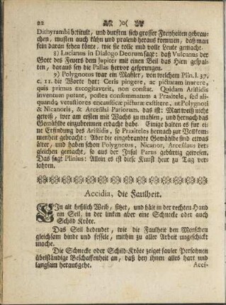 Accidia, die Faulheit.