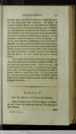 Capitel V. Von den Pflichten und Rechten des Gesindes