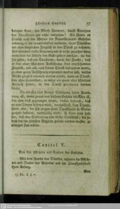 Capitel V. Von den Pflichten und Rechten des Gesindes