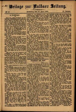 Zweite Ausgabe vom Samstag, den 27. Juni 1896.