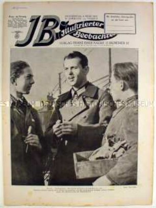 Wochenzeitschrift der NSDAP "Illustrierter Beobachter" mit Bildern von verschiedenen Kriegsschauplätzen