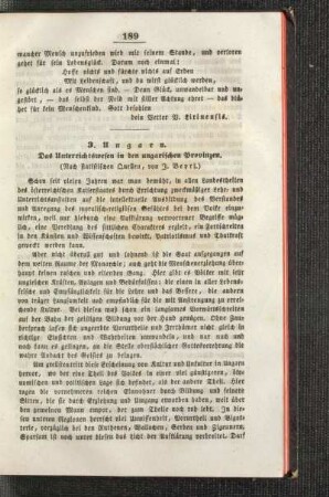 ¬Das¬ Unterrichtswesen in den ungarischen Provinzen : (nach statistischen Quellen)